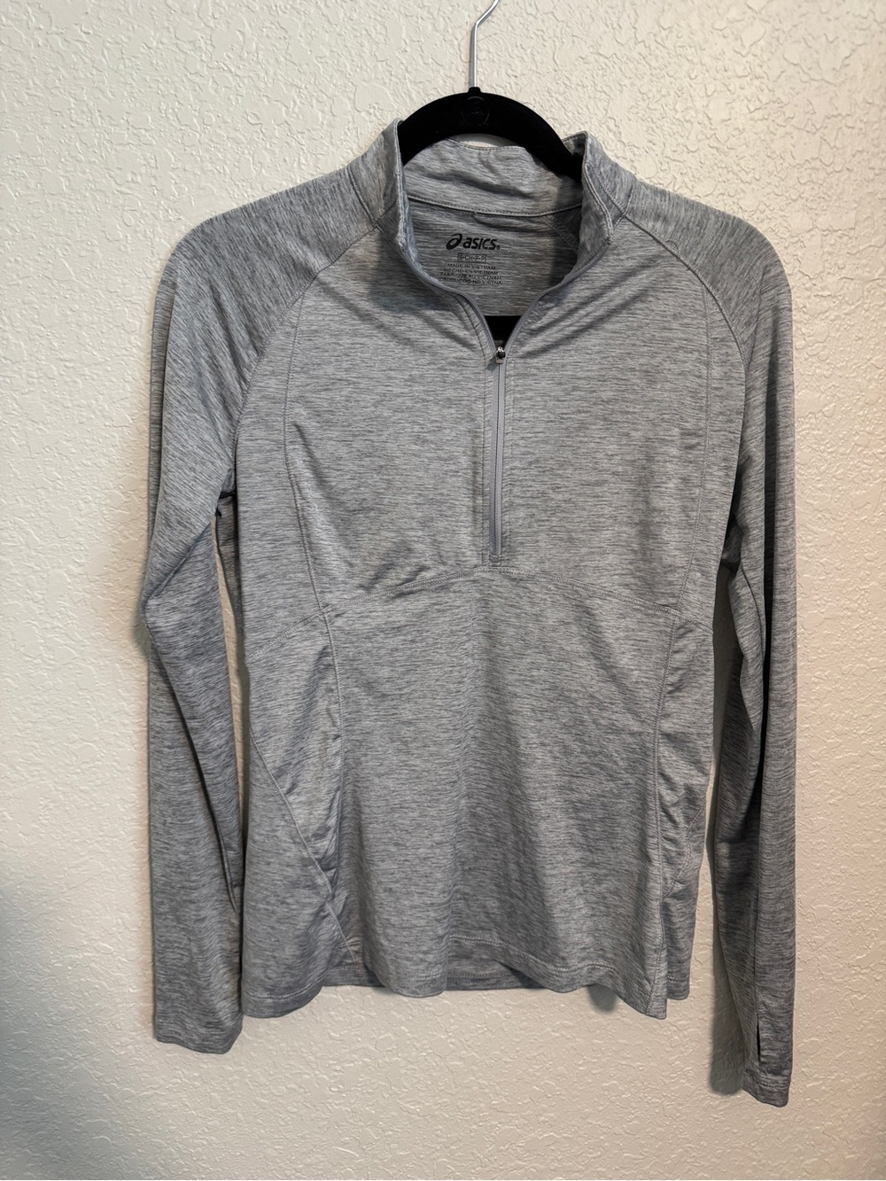 ASICS Women’s Light Gray Quarter-Zip Performance Sweater